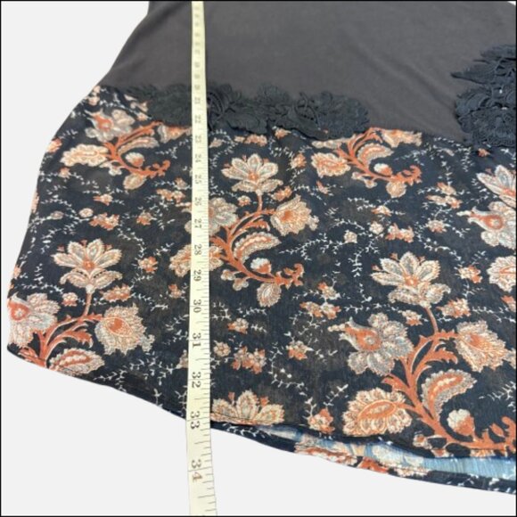 Akemi + Kin for Anthropologie Mixed Boho Floral Tunic Tee Top (Size S) - Picture 15 of 15